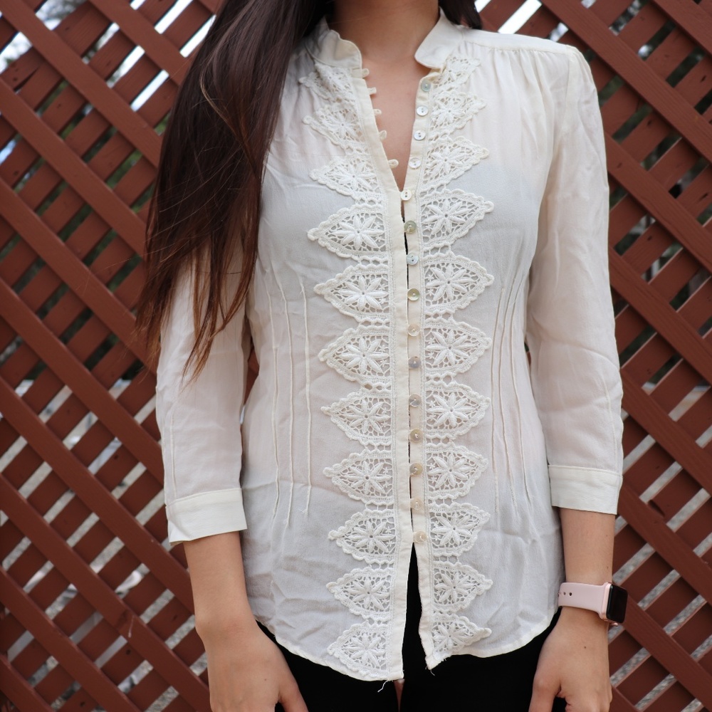 Jax&Rae Vintage White Blouse